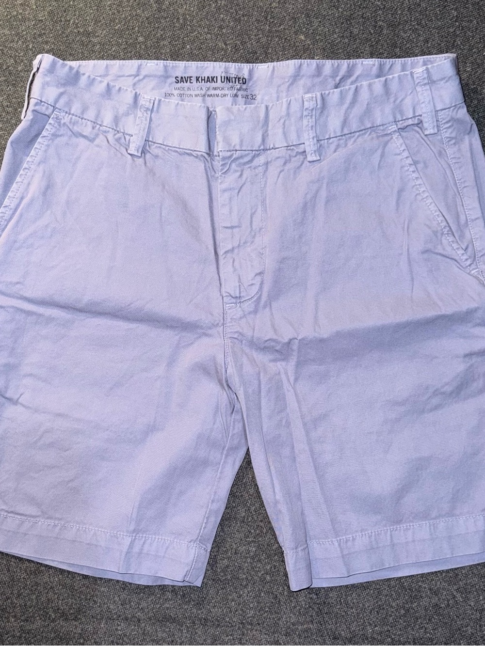 Save Khaki United (S.K.U.) Men's Light Lavender Cotton Shorts